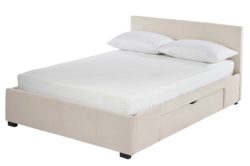 Hygena Lavendon Double 2 Drawer Bed Frame - Latte